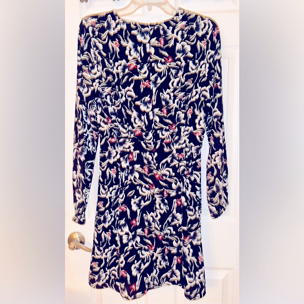 Vero Moda Long Sleeve Floral Nowt Neck Top Mini Dress Medium
